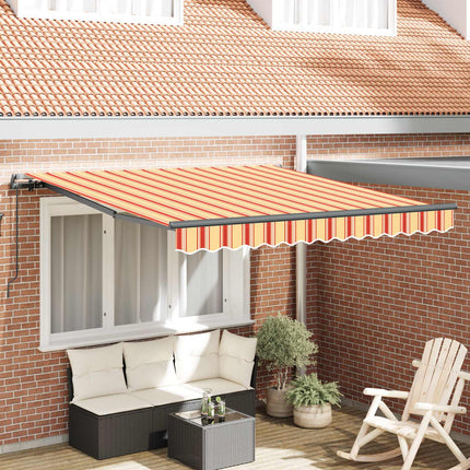 Uitschuifbare Luifel Geel En Oranje Geel/Oranje/Wit