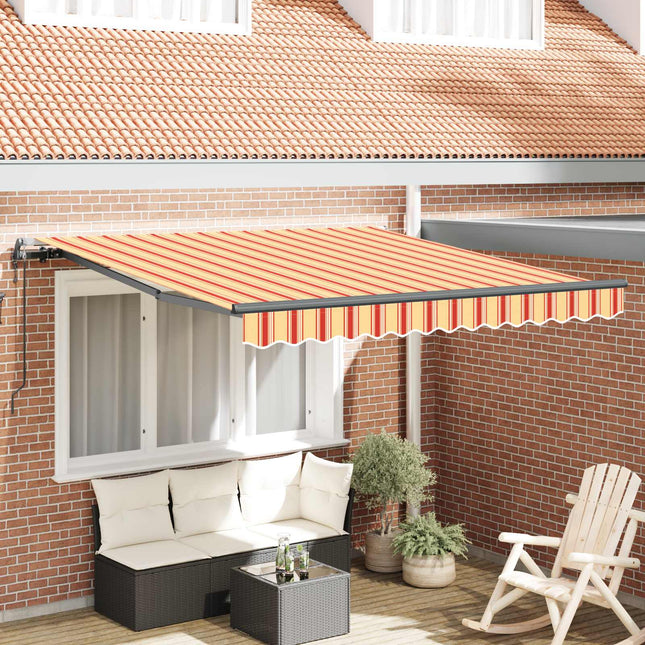 Uitschuifbare Luifel Geel En Oranje Geel/Oranje/Wit