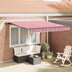 300 x 250 cm / Rood en wit / met antraciet lijst