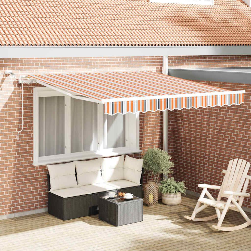 Inklapbaar Zonnescherm Multikleur Blauw En Oranje