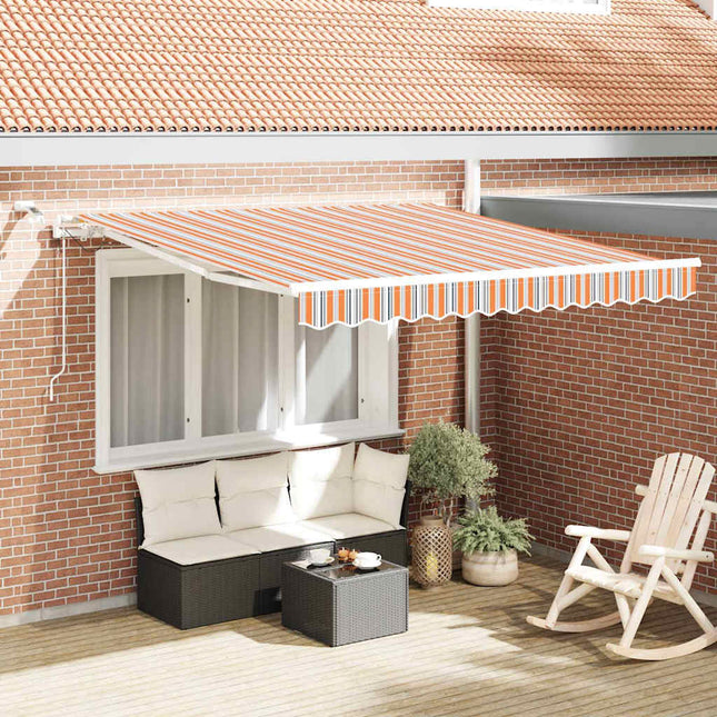 Inklapbaar Zonnescherm Multikleur Blauw En Oranje