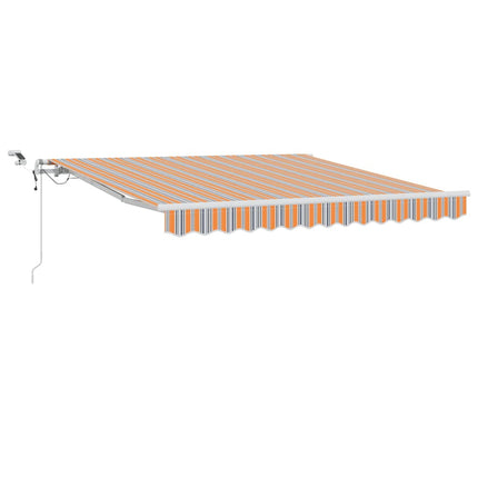 Uitschuifbare Luifel Meerkleurig Polyester Oranje/Grijs/Blauw/Wit
