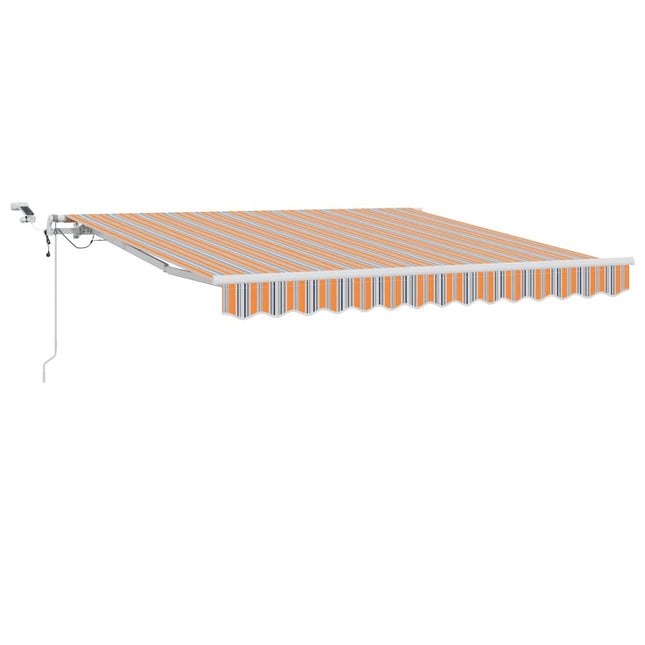 Uitschuifbare Luifel Meerkleurig Polyester Oranje/Grijs/Blauw/Wit