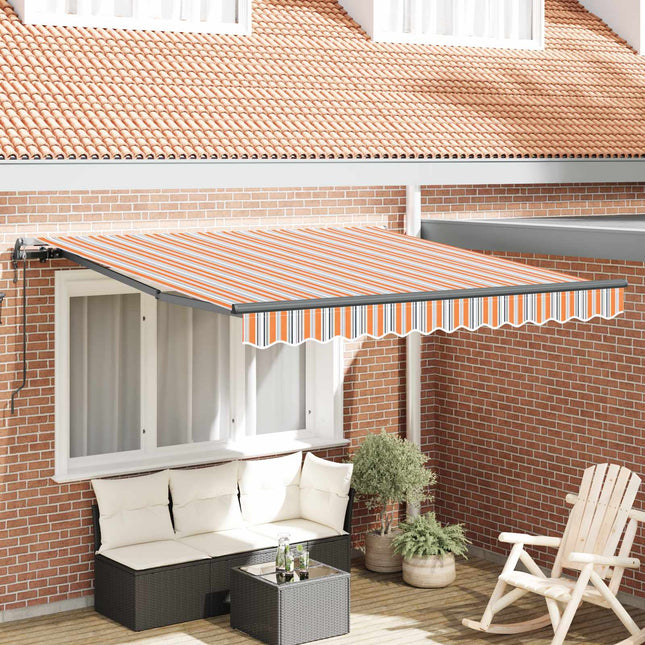 Inklapbaar Zonnescherm Multikleur Blauw En Oranje