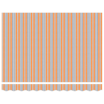 Uitschuifbare Luifel Meerkleurig 300 X 250 X 165 Cm Oranje/Grijs/Blauw/Wit (Witte Frame)