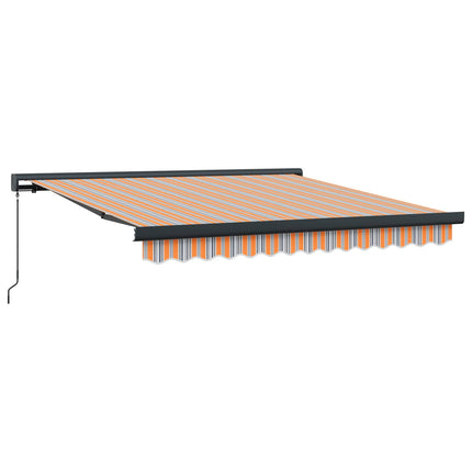 Uitschuifbare Luifel Meerkleurig Oranje/Grijs/Blauw/Wit