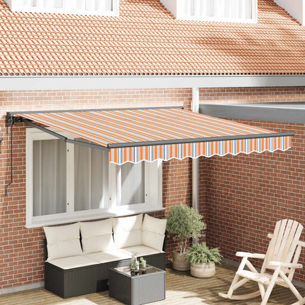 Zijde Frame En 300 X 250 Cm Blauw En Oranje (Anthraciet Frame)