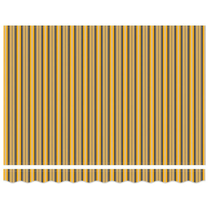 Uitschuifbare Luifel Meerkleurig 300 X 250 X 165 Cm Geel/Grijs/Wit (Witte Lijst)