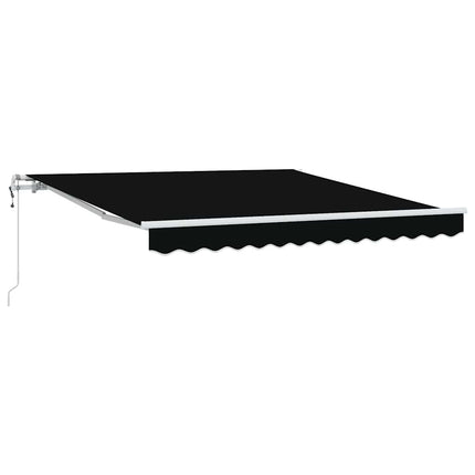 Uitschuifbare Luifel Stof En Aluminium Zwart