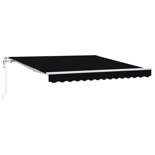 Uitschuifbare Luifel Stof En Aluminium Zwart