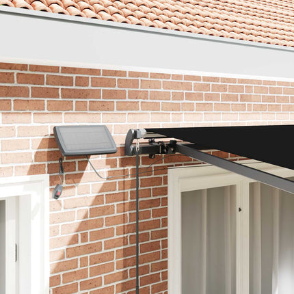 Uitschuifbare Luifel Stof En Aluminium Zwart