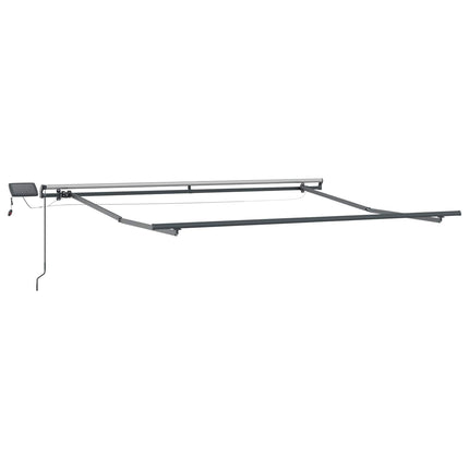 Uitschuifbare Luifel Stof En Aluminium Zwart