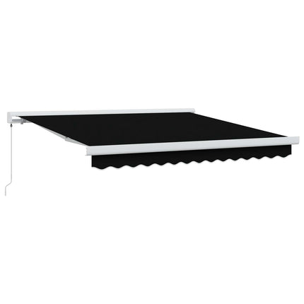Uitschuifbare Luifel Canvas En Aluminium Zwart