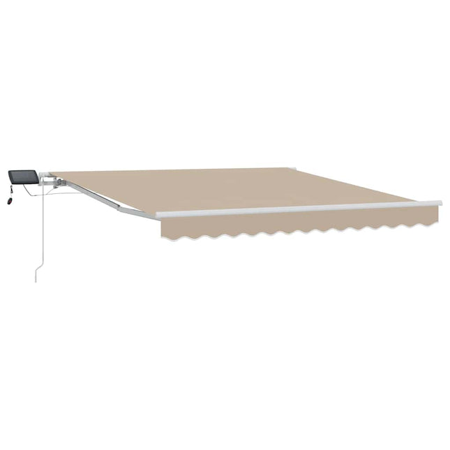 Inklapbaar Zonnescherm Met Stof Beige