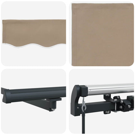 Uitschuifbare Luifel Polyester En Aluminium Beige