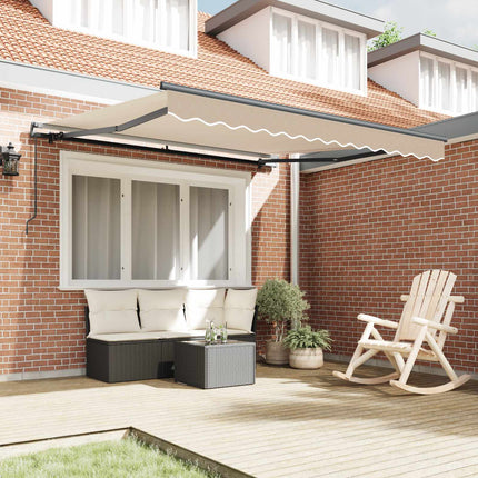 Uitschuifbare Luifel Polyester En Aluminium Beige