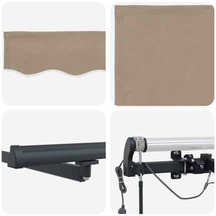 Uitschuifbare Luifel Polyester Beige