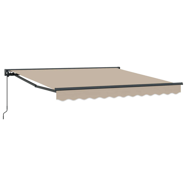 Zijde Frame Beige 300 X 250 Cm Polyester Met Pu-Coating Beige (Anthraciet Frame)