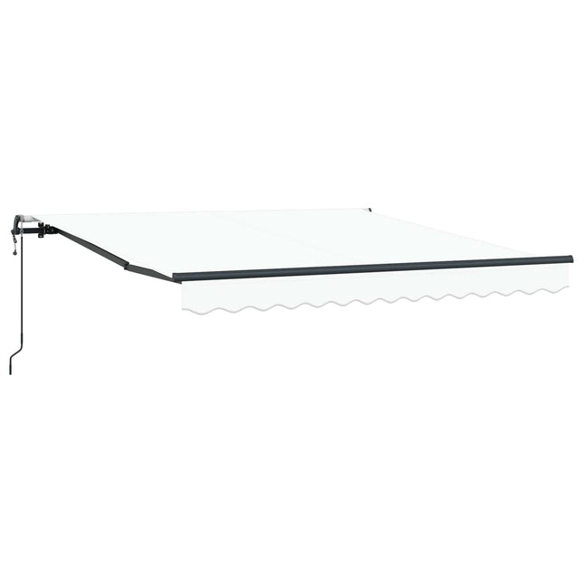 Inklapbaar Zonnescherm Stof En Aluminium Wit