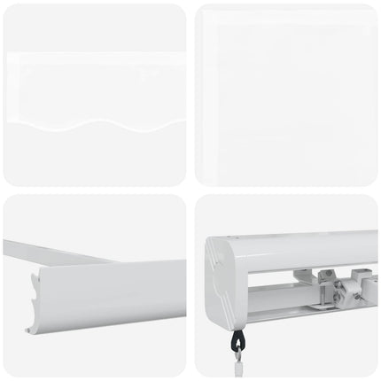 Uitschuifbare Luifel Canvas En Aluminium Wit