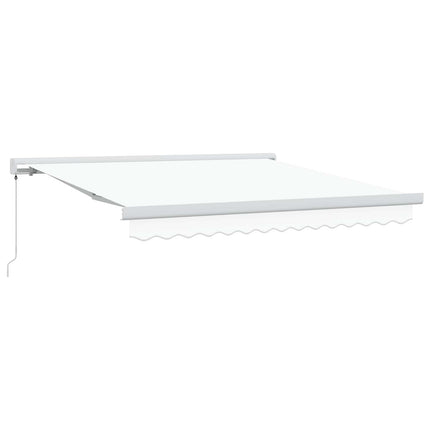 Uitschuifbare Luifel Canvas En Aluminium Wit
