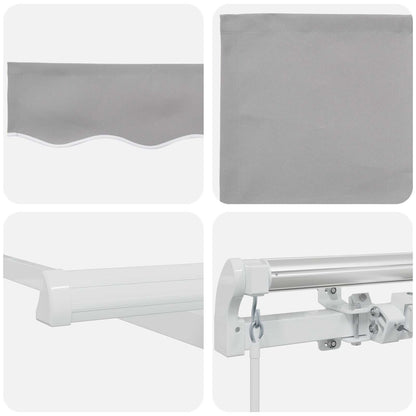 Markies Lichtgrijs 300 X 250 X 165 Cm Polyester Wit (Anthraciet Frame)