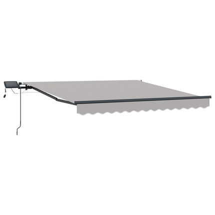 Uitschuifbare Luifel Stof En Aluminium Lichtgrijs