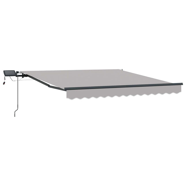 Uitschuifbare Luifel Stof En Aluminium Lichtgrijs