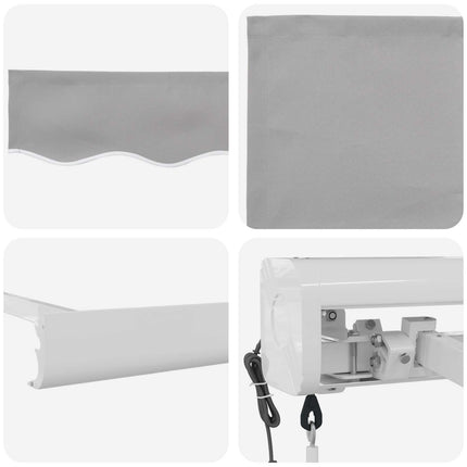 Uitschuifbare Luifel 300 X 250 X 165 Cm Lichtgrijs