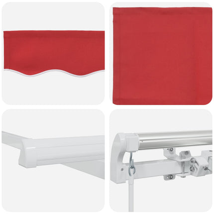 Uitschuifbare Luifel 300 X 250 X 165 Cm Rood