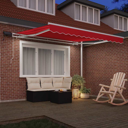 Uitschuifbare Luifel Stof En Aluminium Rood