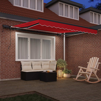 Uitschuifbare Luifel Stof En Aluminium Rood