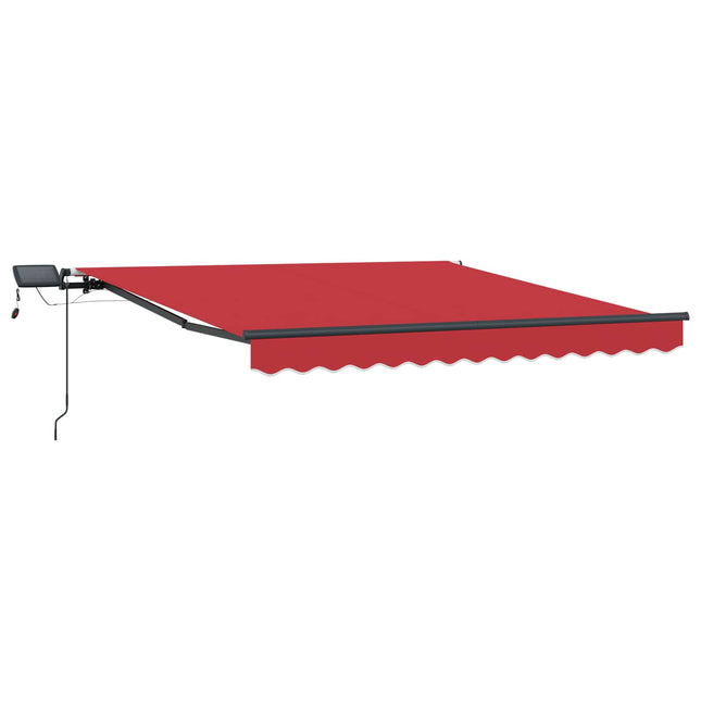 Uitschuifbare Luifel Stof En Aluminium Rood