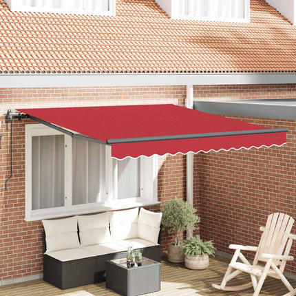 Uitschuifbare Luifel Stof En Aluminium Rood