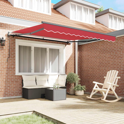Uitschuifbare Luifel Stof En Aluminium Rood