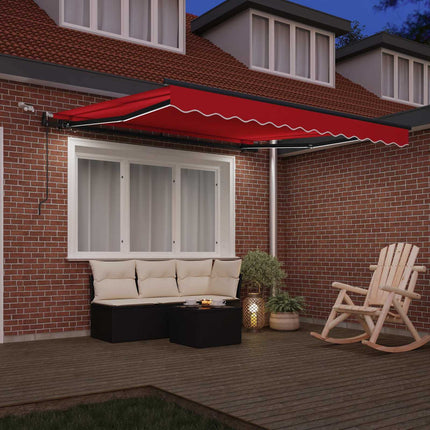Uitschuifbare Luifel Polyester Rood