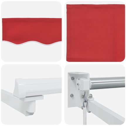 Uitschuifbare Luifel Rood 300 X 250 Cm Rood (Wit Frame)