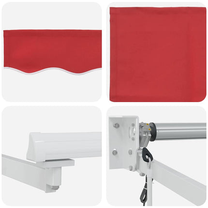 Uitschuifbare Luifel 300 X 250 X 165 Cm Rood