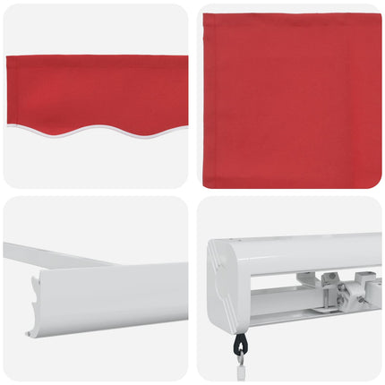 Uitschuifbare Luifel Canvas En Aluminium Rood