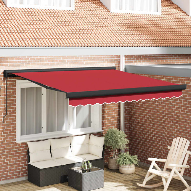 Inklapbaar Zonnescherm Stof En Metaal Rood