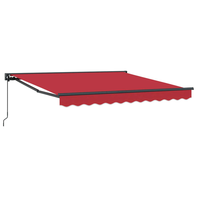 Zijde Frame Rood 300 X 250 Cm Polyester Met Pu-Coating Rood (Anthraciet Frame)