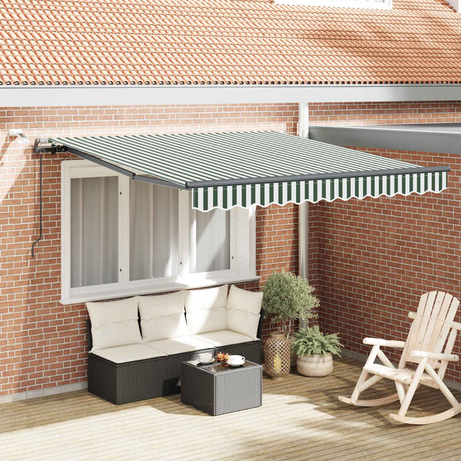 Luifeldoek Met Polyester Groen En Wit