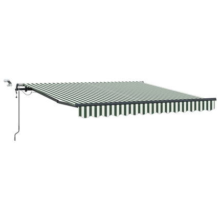 Uitschuifbare Luifel Polyester Groen En Wit