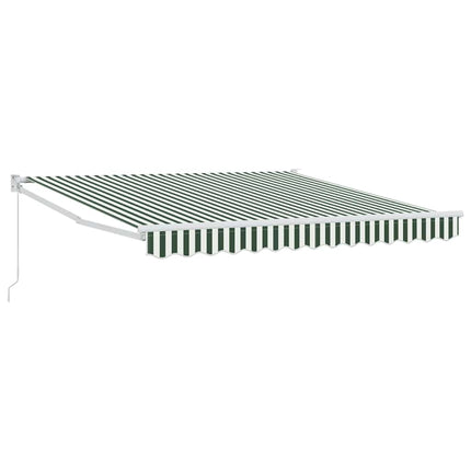 Uitschuifbare Luifel En 300 X 250 X 165 Cm Groen En Wit (Wit Frame)