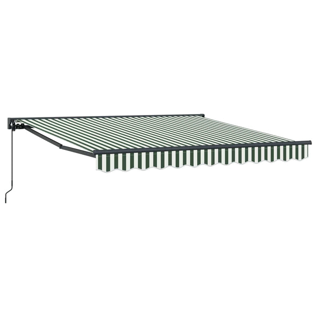 Zijde Frame En 300 X 250 Cm Polyester Met Pu-Coating Groen En Wit (Anthraciet Frame)