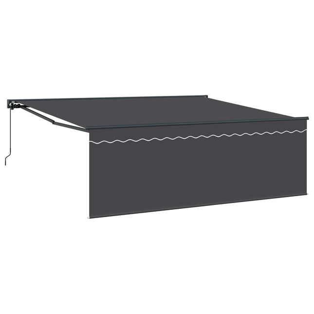 Zijde Frame Geel En 350 X 250 Cm Polyester Met Pu-Coating Oranje En Wit (Anthraciet Frame)