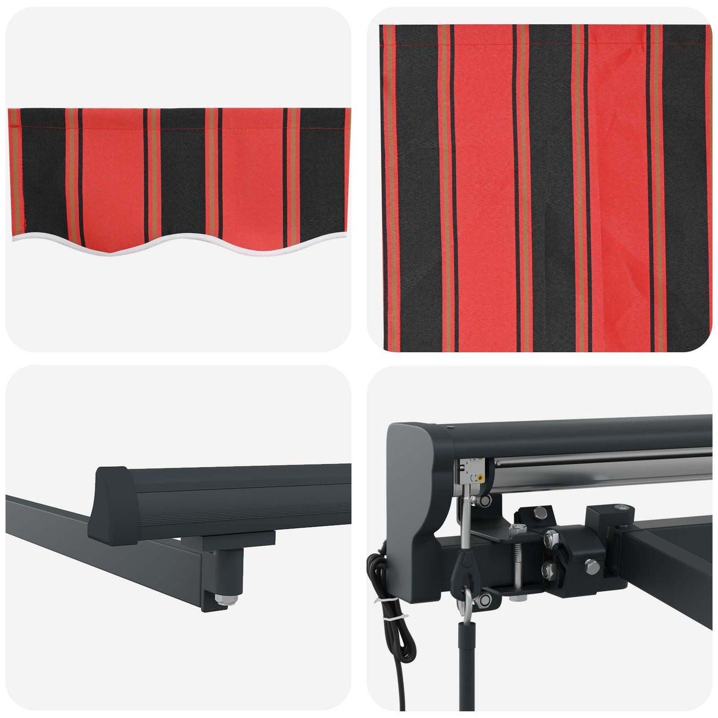 Luifeldoek Met Oranje En Bruin Polyester Oranje/Zwart/Geel