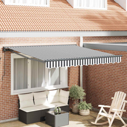 Zijde Frame Antraciet En 400 × 300 Cm Anthraciet En Wit (Anthraciet Frame)