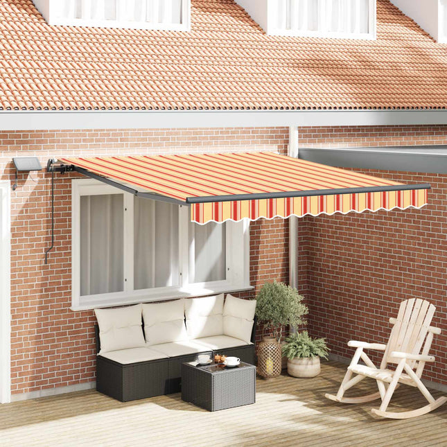 Uitschuifbare Luifel Geel En Oranje Geel/Oranje/Wit