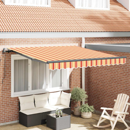 Uitschuifbare Luifel Geel En Oranje Geel/Oranje/Wit